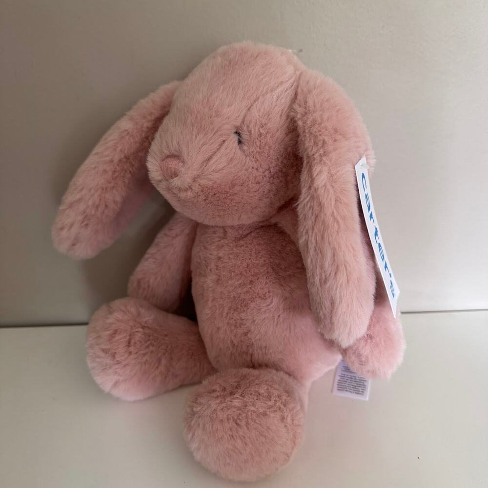 Carter's Pink Plush Soft Floppy Ear Bunny Rabbit Stuffed Animal New